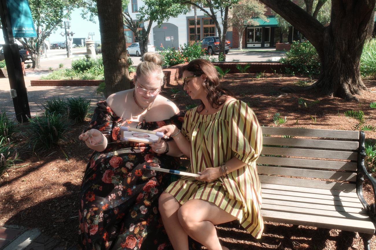 Gabrielle and Kylie, the designers behind The Silk Snail, together
