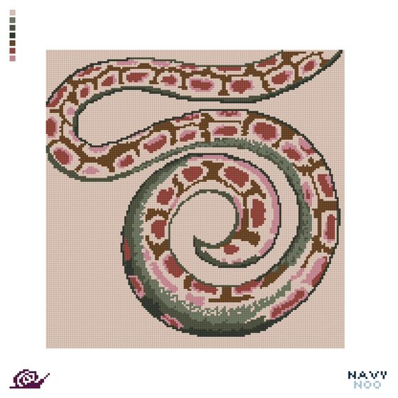 Desert Snake Back needlepoint canvas