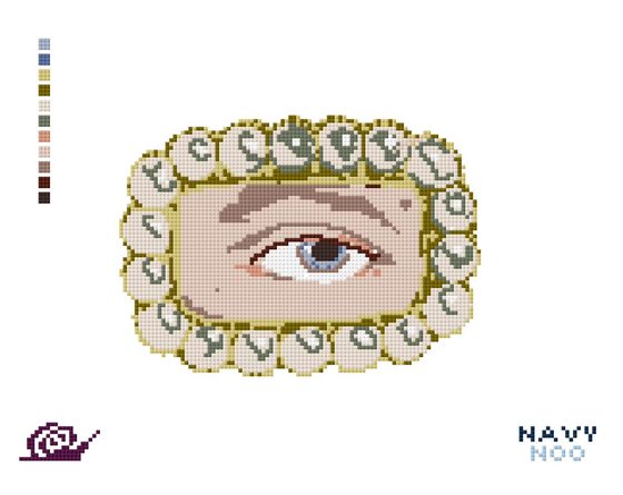 Lovers Eye needlepoint canvas