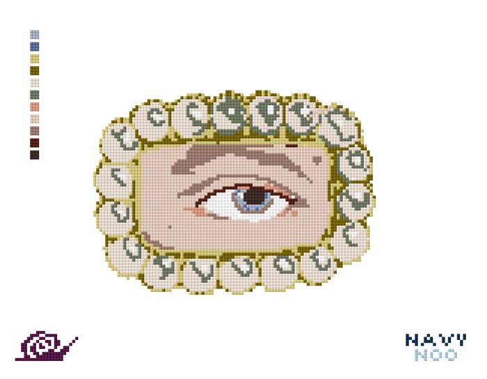 Lovers Eye needlepoint canvas design