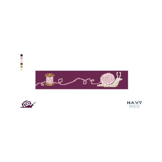 Snail Fob needlepoint canvas