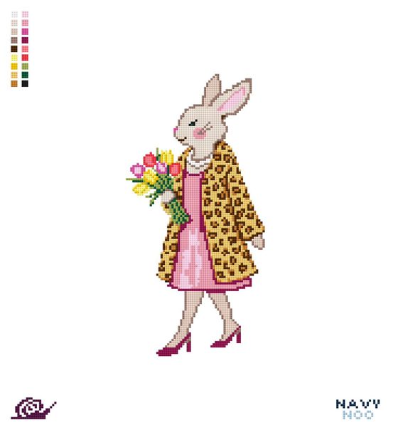 Spring Bunny needlepoint canvas